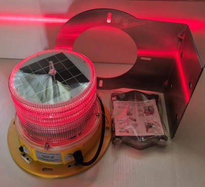RED LED Solar Aviation Lights